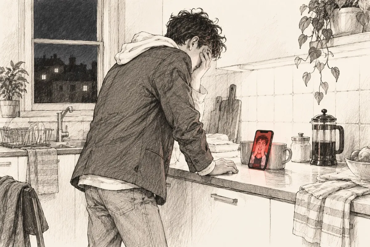 Storyboard sketch: watch the tape