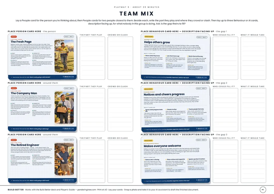 Team Mix playmat with cards in place